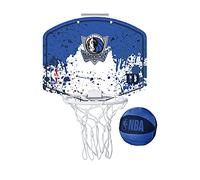 Wilson Minicanestro da Basket NBA TEAM MINI HOOP, Plastica, Bianco/Blu (Dallas Mavericks)