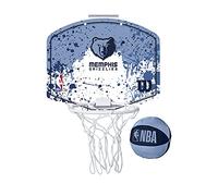 Wilson Minicanestro da Basket NBA TEAM MINI HOOP, Plastica, Bianco/Blu (Memphis Grizzlies)