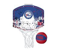 Wilson Minicanestro da Basket NBA TEAM MINI HOOP, Plastica, Bianco/Blu (Philadelphia 76ers)