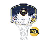 Wilson Minicanestro da Basket NBA TEAM MINI HOOP, Plastica, Bianco/Blu Scuro (Denver Nuggets)