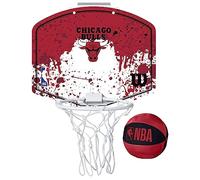 Wilson Minicanestro da Basket NBA TEAM MINI HOOP, Plastica, Bianco/Rosso (Chicago Bulls)