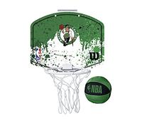 Wilson Minicanestro da Basket NBA TEAM MINI HOOP, Plastica, Bianco/Verde (Boston Celtics)