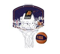 Wilson Minicanestro da Basket NBA TEAM MINI HOOP, Plastica, Bianco/Viola Scuro (Phoenix Suns)