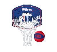 Wilson Minicanestro da Basket NBA TEAM MINI HOOP, Plastica, Rosso/Bianco/Blu (NBA)