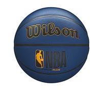 Wilson NBA Forge Series - Pallone da basket per interni ed esterni, Forge Plus, Deep Navy, misura 7-74,9 cm