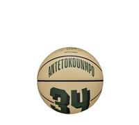 Wilson NBA Player Icon Giannis Antetokounmpo Mini Ball WZ4007501XB, Unisex basketballs, beige, 3 EU