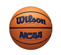 Wilson NCAA Evo NXT Pallone da basket ufficiale per interni, misura 6, 72,4 cm, blu navy/arancione