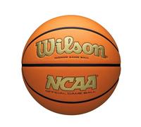 Wilson NCAA Evo NXT Pallone da basket ufficiale per interni, misura 6, 72,4 cm, oro/arancione