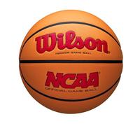 Wilson NCAA Evo NXT Pallone da basket ufficiale per interni, misura 7, 74,9 cm, scarlatto/arancione