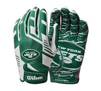 WILSON NFL - Guanti da calcio elasticizzati, per ragazzi, New York Jets