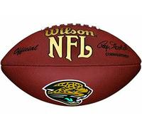 Wilson NFL Team Logo - Jaguars, WTF1748XBJX Pallone da Football, Dimensioni Ufficiali, Logo degli Jaguars di Jacksonville, Uso Ricreativo e Collezionismo, PVC, Marrone