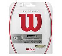 Wilson NXT Power - Confezione da 4 corde da tennis multifilamento, calibro 17, colore naturale