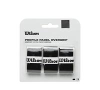 Wilson Padel Profile Overgrip, Confezione da 3 Pezzi, Nero, WR8416601001