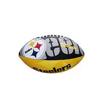 Wilson, Palla da football americano, NFL JR, Pittsburgh Steelers, Per bambini, Grigio/Giallo, Materiale composito, WTF1534XBPT