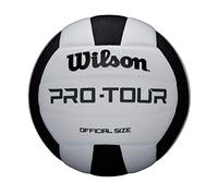 Wilson, Palla da pallavolo, Pro Tour, Nero/Bianco, finta pelle, Indoor, Dimensioni ufficiali, WTH20119XB
