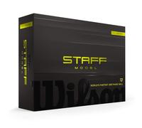 Wilson Palline da Golf Staff Model, Uretano a Quattro Pezzi con Nucleo a Compressione Media, Confezione da 12, Giallo
