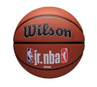 Wilson Pallone da Basket Jr NBA Authentic Outdoor, Progettato Per Una Presa Eccezionale, Rimbalzo Affidabile e Ritenzione Dell'Aria di Lunga Durata, Colore: Marrone, Taglia: 5