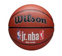 Wilson Pallone da Basket Jr NBA Authentic, Per Interni/Esterni, Ottimo Controllo dell'Umidità, Con Design A Doppia Profondità e Ritenzione Dell'Aria Superiore, Colore: Marrone, Taglia: 7