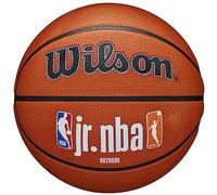 Wilson Pallone da Basket, Jr. NBA Authentic, Utilizzo Outdoor, Rivestimento Tackskin Cover, Taglia: 5, Marrone