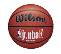 Wilson Pallone da Basket, Jr. NBA Family, Utilizzo Indoor e Outdoor, Rivestimento PureFeel Cover, Taglia: 6, Bianco/Marrone