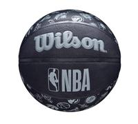 Wilson Pallone da Basket NBA ALL TEAM BSKT, Utilizzo Outdoor, Gomma, Misura 7, Nero