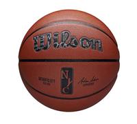Wilson Pallone da Basket NBA Authentic City, New York City, Con TecnologiaEver Bounce, Strato di Controllo Del Gonfiaggio e Superficie Pure Feel, Per UnaPresaMigliore, Colore: Marrone, Taglia: 7