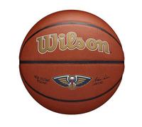 Wilson Pallone da Basket NBA Team Alliance, Con Superficie Pure Feel e Tecnologia Dual Depth, Con Maggiore Stabilità Aerea, Colore: Marrone, Taglia: 7