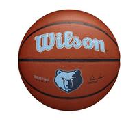 Wilson Pallone da Basket NBA Team Alliance, Con Superficie Pure Feel e Tecnologia Dual Depth, Con Maggiore Stabilità Aerea, Colore: Marrone, Taglia: 7