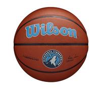 Wilson Pallone da Basket NBA Team Alliance, Con Superficie Pure Feel e Tecnologia Dual Depth, Con Maggiore Stabilità Aerea, Colore: Marrone, Taglia: 7
