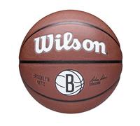 Wilson Pallone da Basket NBA Team Alliance, Logo Brooklyn Nets, In Pure Feel, Mostra il Tuo Tifo, Marrone, Misura 7
