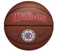 Wilson Pallone da Basket NBA TEAM COMPOSITE BSKT, Utilizzo Indoor/Outdoor, Pelle Composita, Misura 7, Marrone (Los Angeles Clippers)