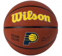 Wilson Pallone da Basket NBA TEAM COMPOSITE BSKT, Utilizzo Indoor/Outdoor, Pelle Composita, Misura 7, Marrone (Indiana Pacers)