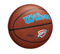 Wilson Pallone da Basket NBA TEAM COMPOSITE BSKT, Utilizzo Indoor/Outdoor, Pelle Composita, Misura 7, Marrone (Oklahoma City Thunder)