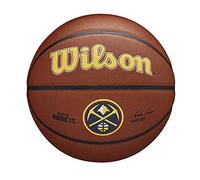 Wilson Pallone da Basket NBA TEAM COMPOSITE BSKT, Utilizzo Indoor/Outdoor, Pelle Composita, Misura 7, Marrone (Denver Nuggets)