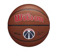 Wilson Pallone da Basket NBA TEAM COMPOSITE BSKT, Utilizzo Indoor/Outdoor, Pelle Composita, Misura 7, Marrone (Washington Wizards)