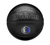 Wilson Pallone da Basket NBA Team Premiere, Design dinamico Con Effetto Pelle di Serpente, Toppa Della Squadra Ricamata, Squadra: Dallas Mavericks, Colore: Nero, Taglia: 7