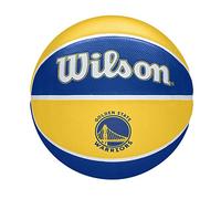 Wilson Pallone da Basket NBA TEAM TRIBUTE BSKT, Utilizzo Outdoor, Gomma, Misura 7, Giallo/Blu (Golden State Warriors)