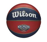 Wilson Pallone da Basket NBA TEAM TRIBUTE BSKT, Utilizzo Outdoor, Gomma, Misura 7, Rosso/Blu (New Orleans Pelicans)