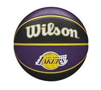 Wilson Pallone da Basket NBA TEAM TRIBUTE BSKT, Utilizzo Outdoor, Gomma, Misura 7, Viola/Nero (Los Angeles Lakers)