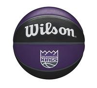 Wilson Pallone da Basket NBA TEAM TRIBUTE BSKT, Utilizzo Outdoor, Gomma, Misura 7, Viola/Nero (Sacramento Kings)
