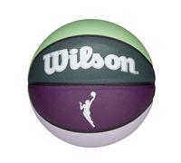 Wilson Pallone da Basket WNBA Heir Wow, In Materiali Pure Feel, Per Indoor/Outdoor, Viola/Turchese, Misura 6