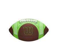 Wilson Pallone da Football GST SpeedSkin Hylite, In Pelle SpeedSkin con Guide Verdi, Marrone, Misura Youth