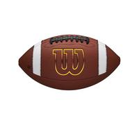Wilson Pallone da Football GST SpeedSkin, Realizzato Con Rivestimento In Pelle e Lacci di Precisione ACL, Per Una Presa Migliore e Lanci Precisi, Colore: Marrone, Taglia Junior