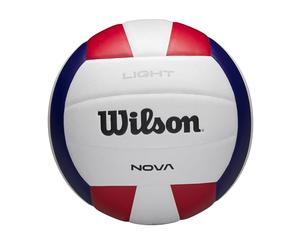 Wilson Pallone da Pallavolo Nova Light Tenuta di Pressione Affidabile, Adatto al Gioco Indoor, Colore: Bianco/Rosso/Blu Navy, Taglia Ufficiale