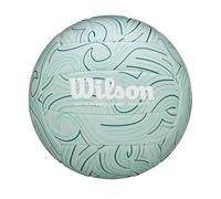 Wilson Pallone da Pallavolo Shoreline Soft Gen Green, Realizzato In Materiale Eva Sostenibile di Origine Biologica, Offre Un Controllo Morbido, Colore: Azzurro, Taglia Ufficiale