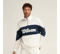 Wilson Parkside Half - Zip Felpa Uomini Crema, Blu Scuro, Taglia: XXL
