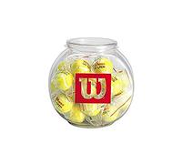 Wilson Portachiavi, Bowl of Keychains US Open, Confezione da 24, Giallo, Z5452