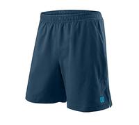 Wilson Power Twin 7 Short, Pantaloncini da Uomo, Poliestere, Blu (Majolica Blue), Taglia L, WRA778903LG