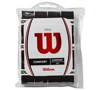 Wilson PRO Overgrip Comfort - Overgrip da Tennis, Confezione da 12, Colore: Nero