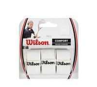 Wilson PRO Overgrip Comfort, Impugnatura per Racchetta da Tennis Unisex-Adulto, Bianco, 3 Pezzi